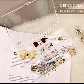 Hộp mica cao cấp đựng đồ trang sức chia ô tiện dụng