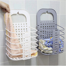 Mua Rổ treo quần áo xếp gọn  giỏ treo đồ đa năng tặng kèm miếng dán hút chân không chắc chắn GD186-RTDoXG