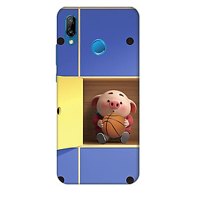 Ốp lưng nhựa cứng nhám dành cho Huawei Nova 3E in hình Heo Trong Tủ