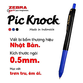 Viết bi bấm Pic Knock 0.5 - Zebra [Chính hãng