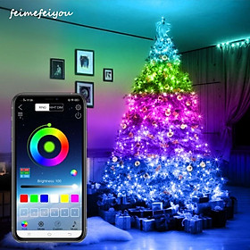 Mua LED Bluetooth Copper Wire Light String Seven Colors USB 2022 Living Room Music Fairy Lights Garland Christmas Decorations