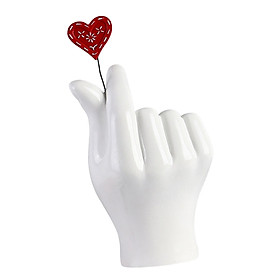 Heart Finger Gesture Statue Figurine Love Hand Sculpture for Decoration