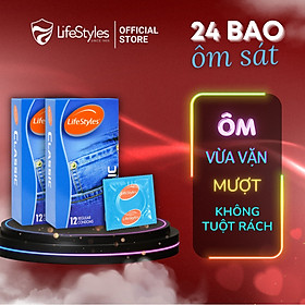 Bộ 2 Hộp Bao Cao Su LifeStyles Classic Thiết Kế Mỏng Ôm Sát Cao Cấp Hộp 12 bao