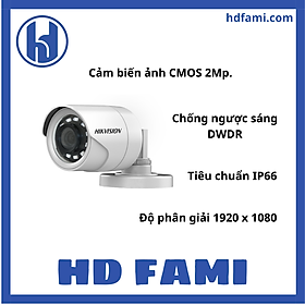 Mua Camera HDTVI 2MP HIKVISION DS-2CE16B2-IPF - Hàng Chính Hãng
