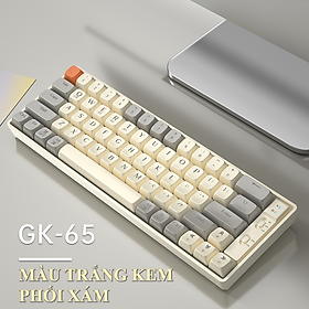 Mua Bàn phím cơ Langtu GK65 Golden Switch với thiết kế mini 65 phím kết nối không dây qua Bluetooth và chip USB 2.4GHz có 19 chế độ LED cực đẹp - Hàng Chính Hãng