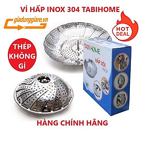 Mua VỈ HẤP thực phẩm TABIHOME ( INOX 100% ) khay hấp đa năng đồ xôi hấp cá hấp cách thủy xửng hấp đồ ăn tiện lợi