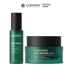 Combo cấp ẩm phục hồi chuyên sâu: Serum và Kem dưỡng Caryophy Skin Repair