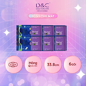 Combo 6 Băng vệ sinh ban đêm Doctor Care tinh chất thảo dược 33.8cm siêu thấm hút