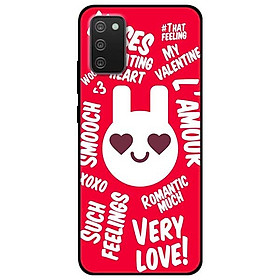 Ốp lưng dành cho Samsung Galaxy A02s mẫu Thỏ LOVE Đỏ