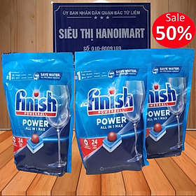 Túi 80 viên rửa chén Finish All In 1 Max Dishwasher Tablets Lemon QT025452 - hương chanh