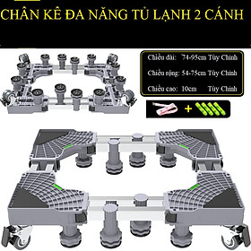 Mua Chân kê tủ lạnh cao cấp có bánh xe kích thước 54 - 95cm