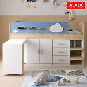 Giường tầng thấp ALALA163 đa năng/ Miễn phí vận chuyển và lắp đặt/ Đổi trả 30 ngày/ Sản phẩm được bảo hành 5 năm từ thương hiệu ALALA/ Chịu lực 700kg