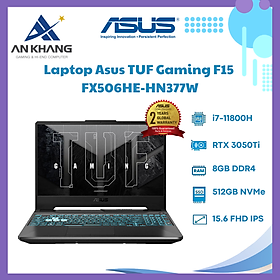 Laptop ASUS TUF Gaming F15 FX506HE-HN377W (Intel Core i7-11800H | 8GB | 512GB | RTX 3050Ti | 15.6 inch FHD 144 Hz | Win 11 | Đen) - Hàng Chính Hãng - Bảo Hành 24 Tháng
