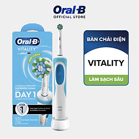 Bàn chải đánh răng điện Oral-B Vitality CrossAction Blue D12.513- Hàng chính hãng 100%