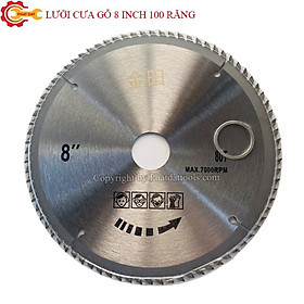 Lưỡi Cưa Đa Năng 8 Inch 100 Răng Lỗ Cốt 25.4-30mm Chuyên Dụng Lắp Cho Máy Cưa Bàn XINNADA-JIFA,Máy Cưa Cầm Tay`