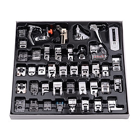 42 Pcs Sewing Machine Presser Feet Set, Professional Sewing Crafting Presser Foot Feet for Janome Brother Singer Sewing