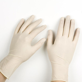 Găng tay y tế có bột màu trắng 5.1gr size M