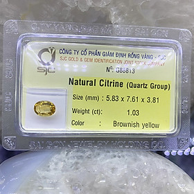 Mua Mặt đá thạch anh vàng citrine kiểm định tự nhiên