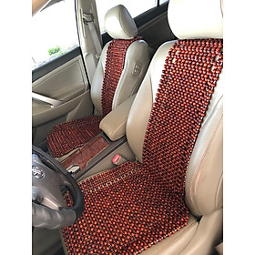 Khoác ghế ô tô hạt gỗ nhãn hình cây đàn hạt 1,2cm - Kích thước 120cm x45cm x1,2cm (Mã N1)