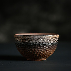 Mua Chén Trà bằng gốm Bizen Nhật Bản Men Vàng