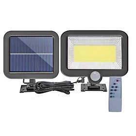 Mua Đèn năng lượng mặt trời 60W 100 lED pin tách rời có điều khiển cảm ứng hồng ngoại có thể lắp trong nhà hoặc gầm cầu thang