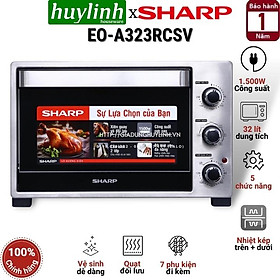 Lò nướng đối lưu Sharp EO-A324RCSV-ST - Dung tích 32 Lít - Công suất 1500W - [A323RCSV] [A323 - A324] - Hàng chính hãng