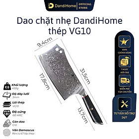 Mua Dao chặt nhẹ nhà bếp DandiHome chất liệu thép cao cấp  sắc bén  đa năng
