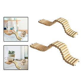 2pcs Hamster Suspension Bridge Perch Toy for Climbing Cockatiel Lovebird