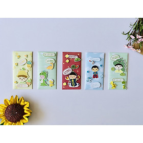 SET 5 BAO LÌ XÌ 3D STICKER DIY