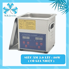 ( 2.0 lít ) Máy Làm Sạch Bằng Sóng Siêu Âm - Có đun nóng . Máy Rửa Siêu Âm Trang Sức, Đồng Hồ, Linh Kiện Điện Tử, Linh Kiện Cơ Khí, Dụng Cụ Nha Khoa . Bao gồm rổ Inox