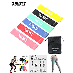 Bộ Dây tập kháng lực tập thể dục đàn hồi AOLIKES A-3601 cao su tự nhiên cao cấp resistance bands