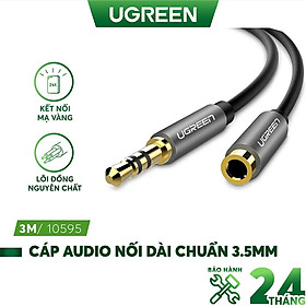 Dây AV nối dài 3.5mm đầu mạ vàng dài từ 0.5-2m UGREEN AV118 - Hàng chính hãng