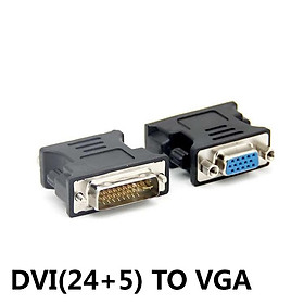 Bộ chuyển đổi đầu cái DVI sang VGA Đầu cắm DVI-I 24 1/5 P sang Bộ chuyển đổi giắc cắm VGA Bộ chuyển đổi card đồ họa video HD cho máy tính HDTV Máy chiếu