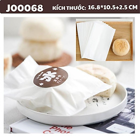 Mua Túi giấy đựng bánh quy bánh mì trắng nhám set 50 túi 16.8*10.5+2.5 - J00068
