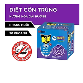 Combo 2 Hộp Raid Nhang Muỗi Hương Lavender 50 Khoanh (50x12g)
