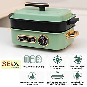 Mua Nồi Lẩu Nướng Đa Năng SEKA SK86 - Công Suất Lớn  Kiểm Soát Nhiệt An Toàn  Có Khay Thay Thế Chuyên Dụng - Hàng Chính Hãng