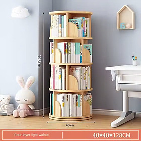 Mua Kệ sách 4-5 tầng giá sách giá đỡ sàn sáng tạo xoay 360 độ giá sách bằng gỗ cho trẻ em sử dụng tại nhà