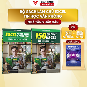 Combo 2 Sách Power Query & Power Pivot Và 150 Thủ Thuật Excel Ứng Dụng Văn Phòng Kèm Video Khóa Học