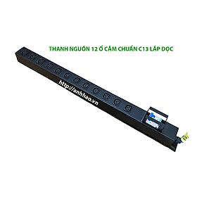 Mua Thanh nguồn PDU 12 ổ cắm 3 chấu đa năng  dùng lắp dọc cho tủ Rack