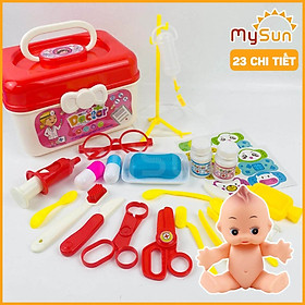 Bộ đồ chơi bác sĩ sỹ cho bé gái trai khám bệnh răng nha khoa cao cấp - Áo bác sĩ y tá hướng nghiệp MySun