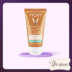 Kem Chống Nắng Không Gây Nhờn Rít Không Màu SPF50 Vichy Capital Soleil SPF50 Face Dry Touch (50ml) -100516689