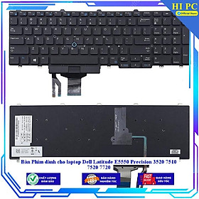Mua Bàn Phím dành cho laptop Dell Latitude E5550 Precision 3520 7510 7520 7720 - Hàng Nhập Khẩu  CÓ ĐÈN - THƯỜNG - MỚI 100% -  - CÓ ĐÈN