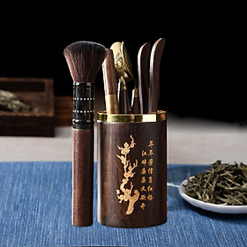 6 Pieces Japanese Style Kung Fu Tea Set Wood Tea Making Tools for Tea Lovers