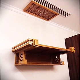 Mua bàn thờ gỗ sồi 107cm kèm chắn khói