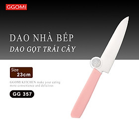Mua  HÀNG CHÍNH HÃNG Dao gọt trái cây màu hồng có nắp bảo vệ dài 23cm  lưỡi dài 13cm  thép không gì GGOMi Hàn Quốc GG357