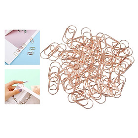 100 Pieces Cute Heart Paper Clips, Mini Smooth Metal Wire Heart Shaped Paperclips Bookmark Clips for Office Supplier School Student