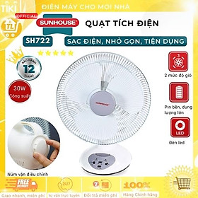 Mua Quạt Tích Điện Sunhouse SH722 - Hàng chính hãng