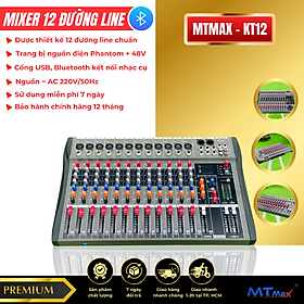 Mua  ƯU ĐÃI CỰC LỚN - TẶNG NGAY DÂY CANON RA HOA SEN  Mixer MTMAX KT12 Cao Cấp Với 12 Đường Line Chuyên Nâng Cấp Loa Kéo  Dàn Karaoke  Sân Khấu  Hội Nghị  Bữa Tiệc  Hàng Chính Hãng  Bảo Hành 12 Tháng