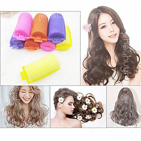 Lô 8 dụng cụ cuốn tóc uốn tóc bằng mút không xài điện xài nhiệt