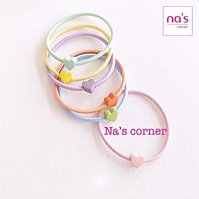 Thun chun buộc cột tóc màu nhạt